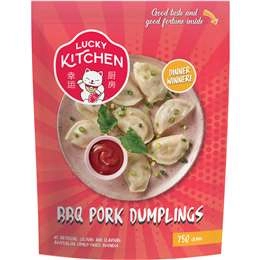 Lucky Kitchen Bbq Pork Dumplings 750g