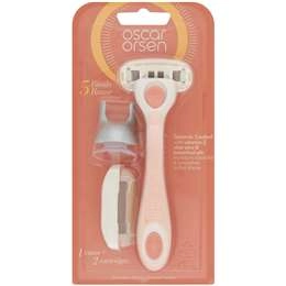 Oscar Orsen Womens Razor With 2 Razor Blade Cartridges Each