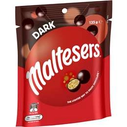 Maltesers Dark Chocolate Snack & Share Bag 135g