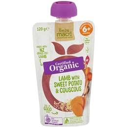 Macro Organic Baby Food Lamb With Sweet Potato & Couscous 6m 120g