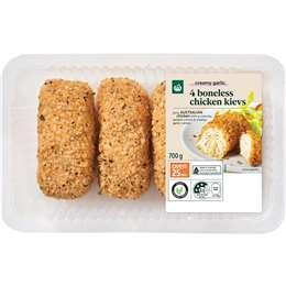 Woolworths Creamy Garlic Stuffed Boneless Chicken Kiev 700g