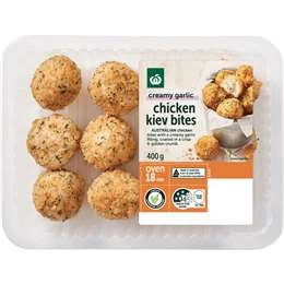 Woolworths Chicken Kyiv Bites With Creamy Garlic Filling 400g