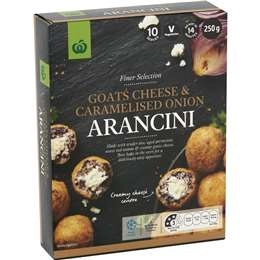 Woolworths Goats Cheese & Caramelised Onion Arancini 250g