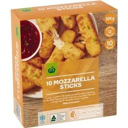 Woolworths Mozzarella Sticks  10 Pack