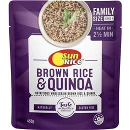 Sunrice Microwave  Brown Rice & Quinoa Pouch 450g