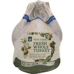 Woolworths Rspca Approved Fresh Whole Turkey Large 5kg - 6.9kg