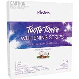 Piksters White Tooth Toner Whitening Strips 28 Pack