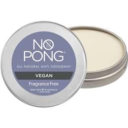  No Pong Fragrance Free Vegan Solid Deodorant 35g