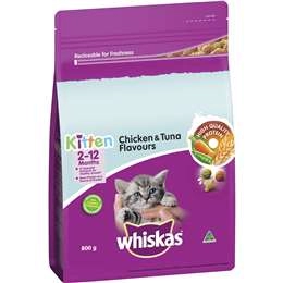 Whiskas Chicken & Tuna Dry Kitten Food 800g