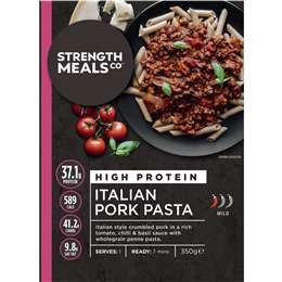 Strength Meals Co High Protein Italian Pork Pasta Meal 350g