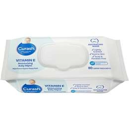 Curash Baby Wipes Vitamin E 80 Pack