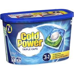 Cold Power Advanced Clean Laundry Capsules Washing Detergent 18 Pack