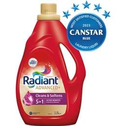 Radiant Advanced+ Cleans & Softens 5- In-1 Laundry Liquid Detergent 1.8l