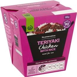 Woolworths Teriyaki Chicken With Rice Chicken With Rice 350g