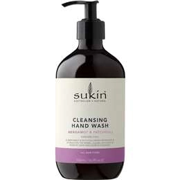 Sukin Cleansing Hand Wash Bergamot & Patchouli Pump 500ml