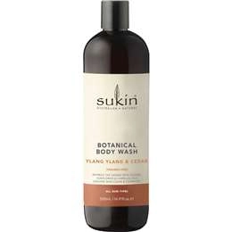 Sukin Botanical Body Wash Ylang Ylang & Cedar 500ml