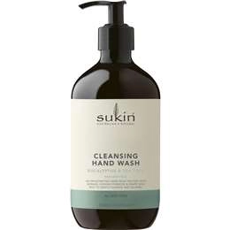 Sukin Cleansing Hand Wash Eucalyptus & Tea Tree Pump 500ml