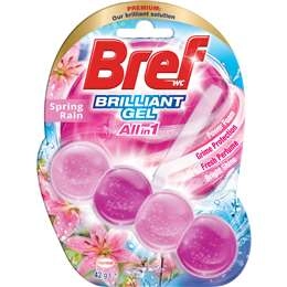 Bref Brilliant Gel Spring Rain Toilet Cleaner Block 42g