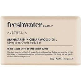 Freshwater Farm Mandarin + Cedarwood Oil Revitalising Body Bar 200g