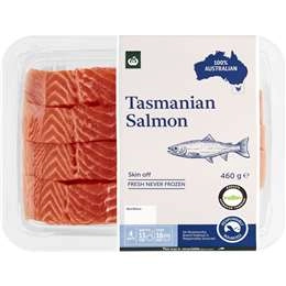 Woolworths Salmon Portions Skin Off  4 Pack