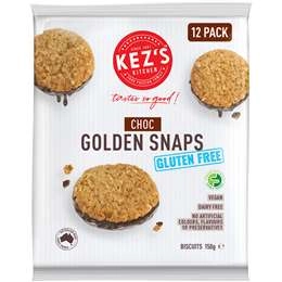 Kez's Kitchen Kitchen Gluten Free Choc Golden Snaps 150g