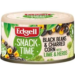 Edgell Snack Time Black Beans Charred Corn With Lime & Herbs 70g