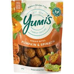 Yumi's Pumpkin & Spinach Bites  225g