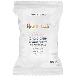 Health Lab Chewy Choc Chip Peanut Butter Protein Ball 40g