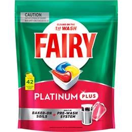 Fairy Platinum Plus Lemon Dishwashing Tablets 42 Pack