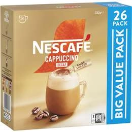 Nescafe Decaf Capuccino Sachets Big Value 26 Pack