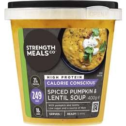 Strength Meals Co Spiced Pumpkin & Lentil High Protein Soup 400g