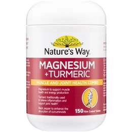 Nature's Way Magnesium & Turmeric Tablets  150 Pack