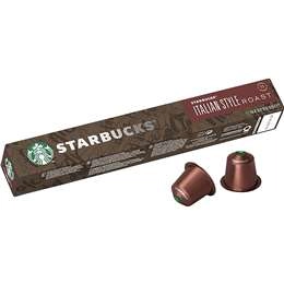 Starbucks By Nespresso Italian Roast Coffee Pods Capsules 10 Pack