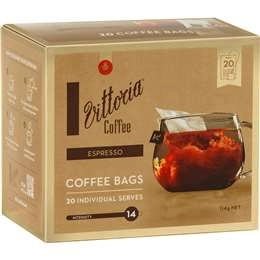 Vittoria Coffee Bags Espresso  20 Pack