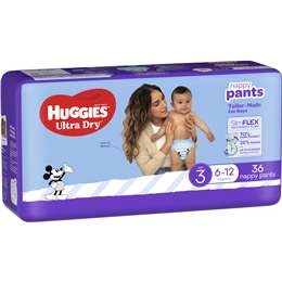 Huggies Ultra Dry Nappy Pants Boys Size 3 (6-12kg) 36 Pack