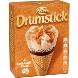 Peters Drumstick Caramel  4 Pack