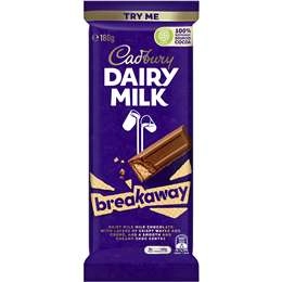 Cadbury Dairy Milk Breakaway Chocolate Block 180g