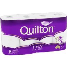 Quilton Classic Toilet Tissue 3 Ply 8 Pack