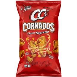 Cc's Cornados Corn Chips Cheese Supreme 110g