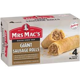 Mrs Mac's Giant Sausage Rolls  4 Pack