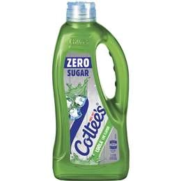 Cottee's Zero Sugar Lime Cordial Coola Flavour Bottle 1l