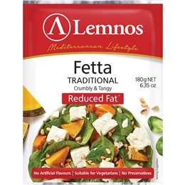 Lemnos Reduced Fat Fetta Traditional Crumbly & Tangy 180g