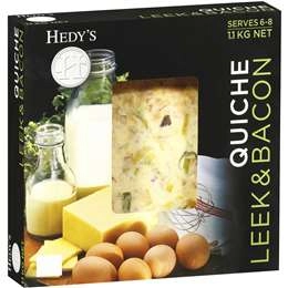 Hedy's Quiche Leek & Bacon Chilled Meal 1.1kg