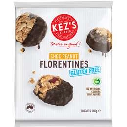 Kez's Kitchen Kitchen Gluten Free Choc Peanut Florentines 185g