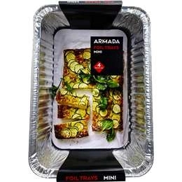 Armada Bbq Foil Trays Mini 4 Pack