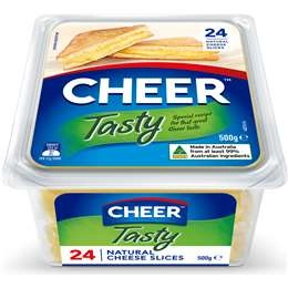 Cheer Cheese Tasty Cheese Slices  500g