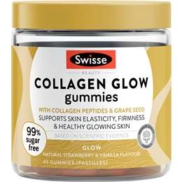 Swisse Beauty Collagen Glow Gummies Strawberry & Vanilla Flavour 45 Pack