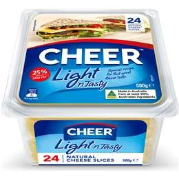 Cheer Cheese Light & Tasty Cheese Slices 500g