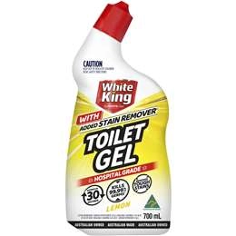 White King Toilet Gel With Added Stain Remover Lemon 700ml