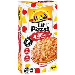 Mccain Lil Pizzas Snacks Cheesy Margherita 4 Pack